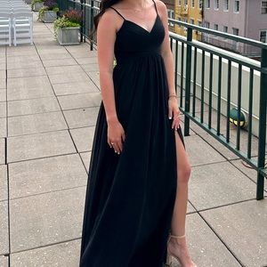 Azazie Alia Bridesmaids Dress (Black)